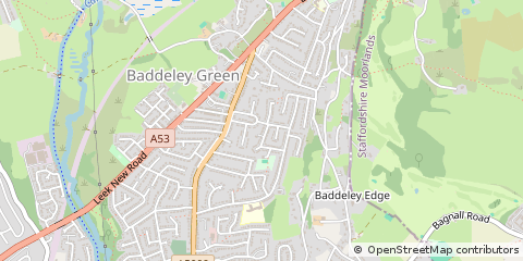 Map of Stoke-on-Trent, Staffordshire