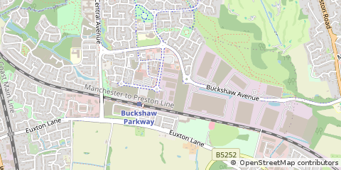 Map of Chorley, Lancashire
