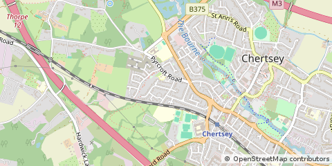 Map of Chertsey, Surrey