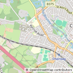 Map of Chertsey, Surrey