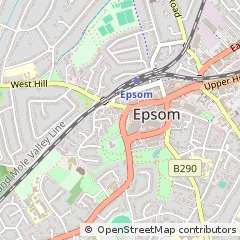 Map of Epsom, Surrey