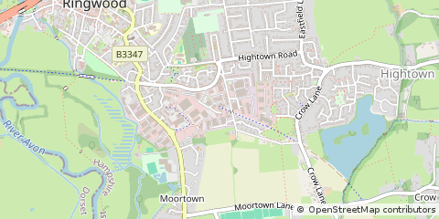 Map of Ringwood, Hampshire