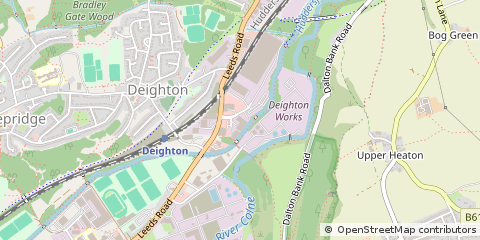 Map of Huddersfield, West Yorkshire