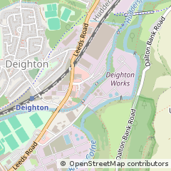 Map of Huddersfield, West Yorkshire