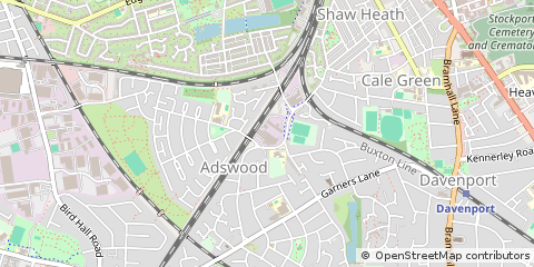 Map of Stockport, Cheshire