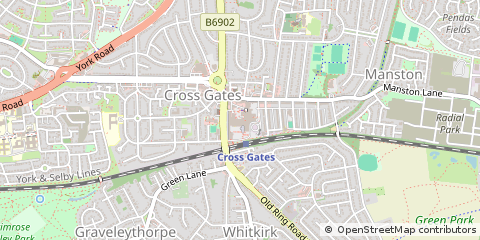 Map of Station Road, Crossgates, Leeds