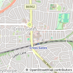 Map of Station Road, Crossgates, Leeds