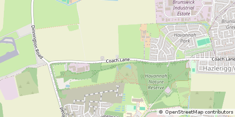 Map of Hazlerigg, Newcastle Upon Tyne