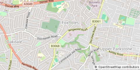 Map of Poole, Dorset