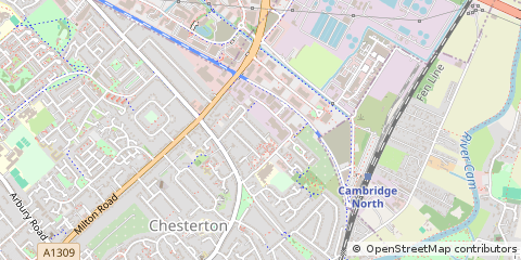 Map of Cambridge, Suffolk