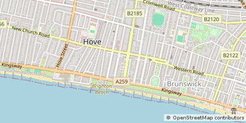 Map of Hove, East Sussex