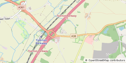 Map of Tiverton, Devon