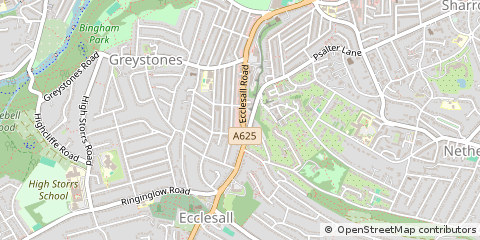 Map of Sheffield