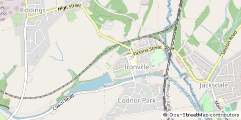 Map of Ironville, Derbyshire