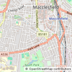 Map of Macclesfield, Cheshire
