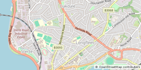 Map of Poole, Dorset