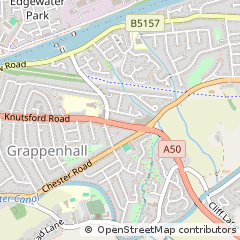 Map of Warrington, Cheshire