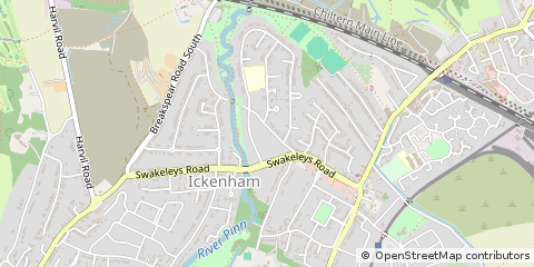 Map of Uxbridge, Middlesex