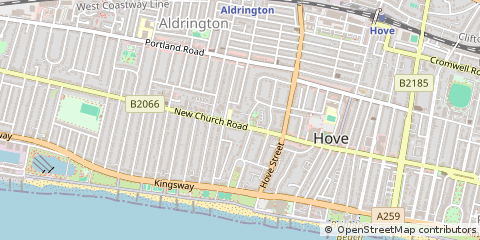Map of Hove, East Sussex