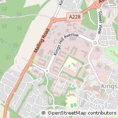 Map of West Malling, Kent