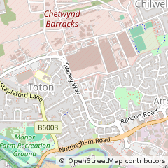 Map of Chilwell, Nottingham