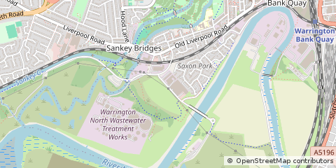 Map of Warrington, Cheshire