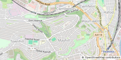 Map of Swansea