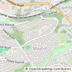 Map of Swansea