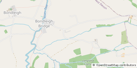 Map of North Tawton, Devon