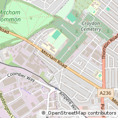 Map of Croydon, Surrey