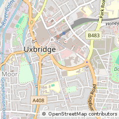 Map of Uxbridge, Middlesex