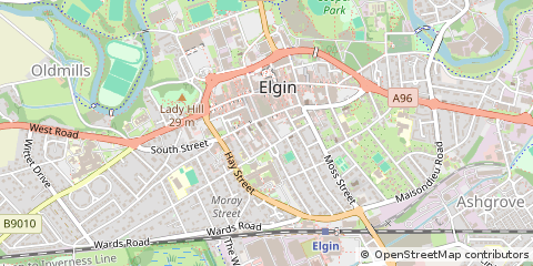 Map of Elgin, Morayshire