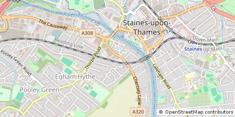 Map of Staines-Upon-Thames