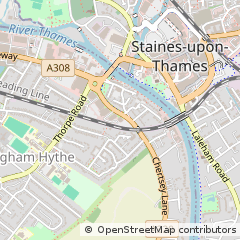 Map of Staines-Upon-Thames