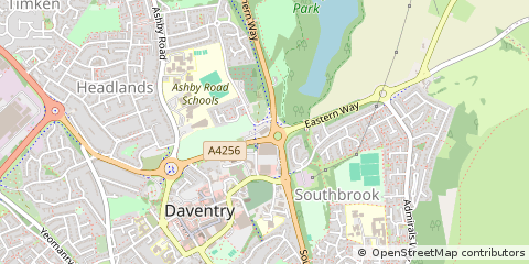 Map of Daventry, Northampton
