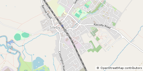 Map of Sileby, Leicestershire