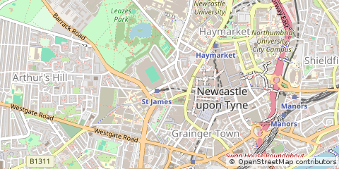 Map of Newcastle Upon Tyne
