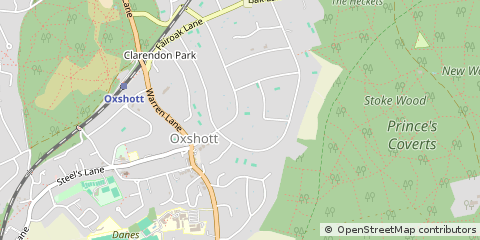 Map of Leatherhead, Surrey