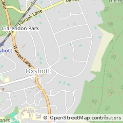 Map of Leatherhead, Surrey