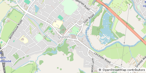 Map of Loughborough, Leicestershire