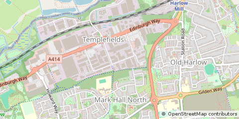 Map of Harlow, Essex
