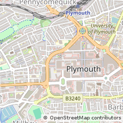 Map of Plymouth, Devon
