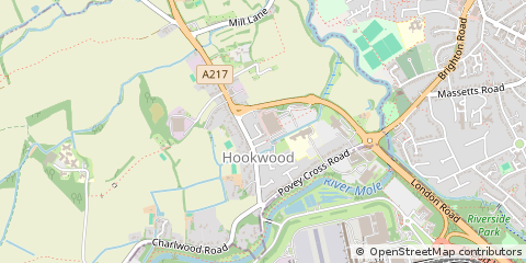 Map of Horley, Surrey