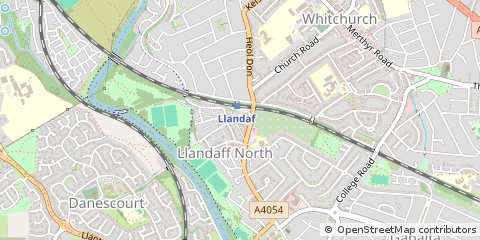 Map of Caerdydd, Cardiff
