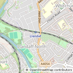 Map of Caerdydd, Cardiff