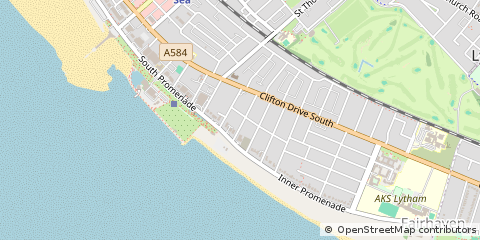 Map of Lytham ST Annes, Lancashire