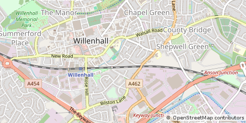 Map of Wolverhampton, West Midlands
