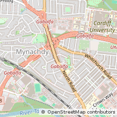 Map of Cardiff, South Glamorgan