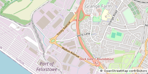 Map of Felixstowe