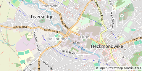 Map of Liversedge, West Yorkshire